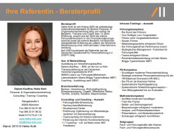 Ihre Referentin - Beraterprofil