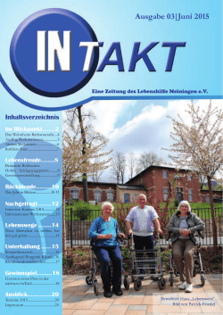 InTakt Ausgabe 3_2015 - Lebenshilfe Meiningen e.V.