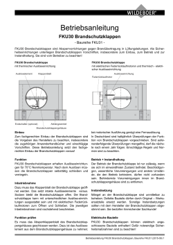 FKU30 Brandschutzklappen - Wildeboer Bauteile GmbH