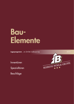 Katalog Bauelemente - Behrens-Wöhlk