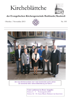 Oktober - November 2015 - Ev. Kirchengemeinde Burkhards