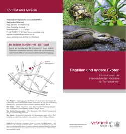 Folder Reptilien - Veterinärmedizinische Universität Wien