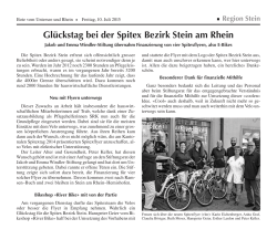 Glückstag bei der Spitex Bezirk Stein am Rhein