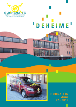 HUUSZITIG Juni 22 &ndash; 2015