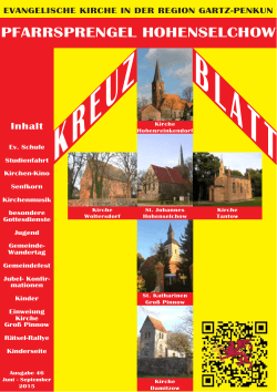 kreuzblatt - Evangelische Kirche in Mecklenburg