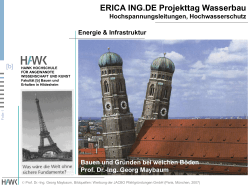 Projekttag Wasserbau ERICA ING.DE Projekttag Wasserbau