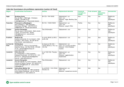 Liste des fournisseurs de prothèses mammaires (canton de Vaud)