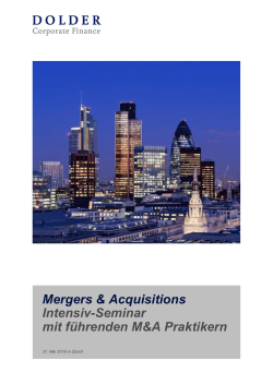 Mergers & Acquisitions Intensiv