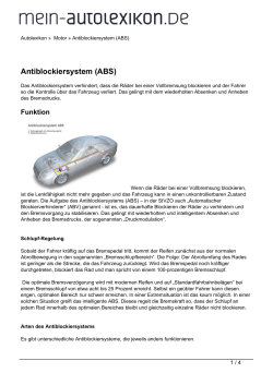 Antiblockiersystem (ABS)