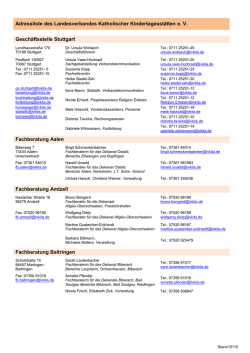 Adressliste des Landesverbandes Katholischer