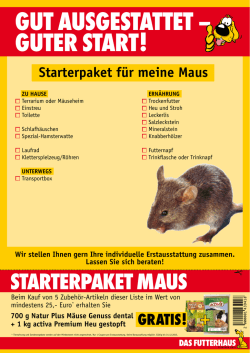 GUT AUSGESTATTET – GUTER START!