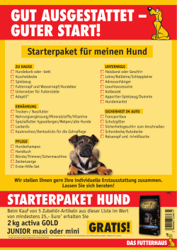 GUT AUSGESTATTET &ndash; GUTER START!