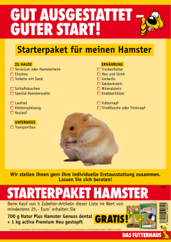 gut ausgestattet &ndash; guter start!