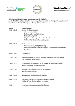 EFIT JMV: eine Textilreinigung ausgestattet wie ein Flughafen. Am 5