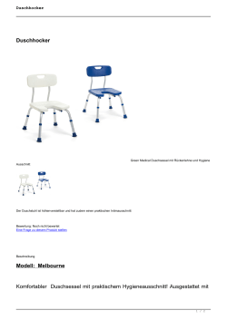 Duschhocker Modell: Melbourne Komfortabler Duschsessel mit
