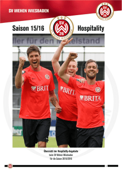 Informieren Sie sich hier mit unserer Hospitality