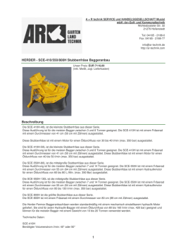 HERDER - SCE-410/550/800H Stubbenfr&auml;se Baggeranbau