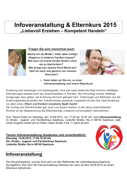 Infoveranstaltung & Elternkurs 2015