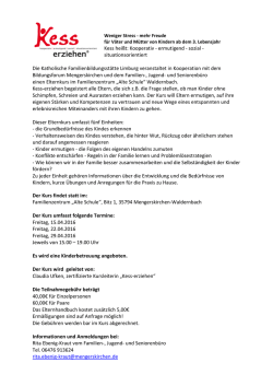 Info KESS-Kurs April 2016