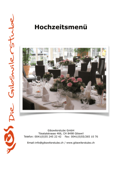 Hochzeitsmenü - Gibswilerstube