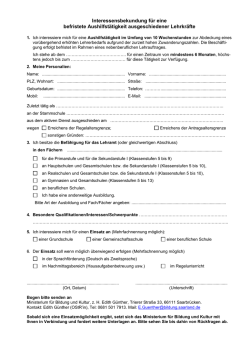 Interessensbekundung