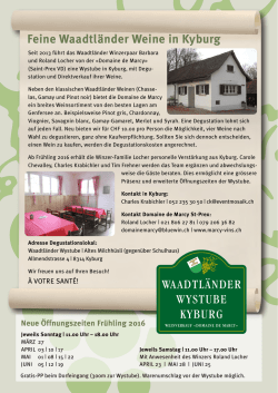 waadtl&auml;nder wystube kyburg - Domaine de Marcy Saint-Prex
