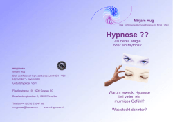 Informationsabend “Was ist Hypnose”