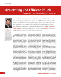 Hirnleistung und Effizienz im Job