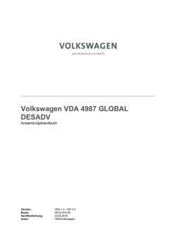 Volkswagen VDA 4987 GLOBAL DESADV