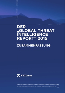 der „global threat intelligence report“ 2015