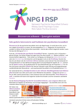 Ressourcen schonen – Synergien nutzen - npg