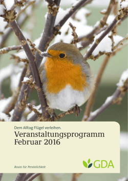 Veranstaltungsprogramm Februar 2016