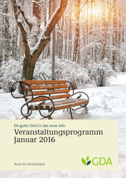 Veranstaltungsprogramm Januar 2016