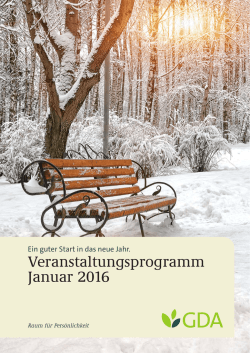 Veranstaltungsprogramm Januar 2016