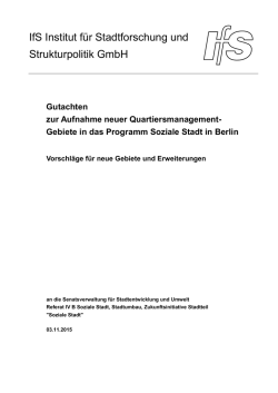 „Vorschläge neue Quartiersmanagement-Gebiete“ als PDF