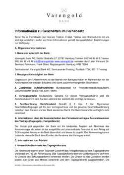 Informationen zu Gesch&auml;ften im Fernabsatz