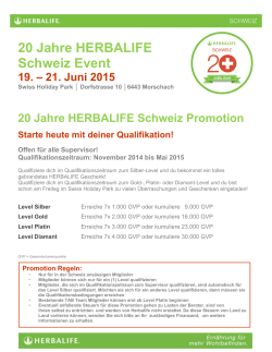 20 Jahre Herbalife Schweiz PROMOTION