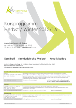 Kathrinahus Kursprogramm Herbst