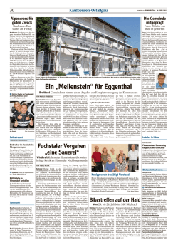 Ein &bdquo;Meilenstein&ldquo; f&uuml;r Eggenthal