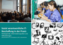 Sozial verantwortliche IT- Beschaffung in der Praxis