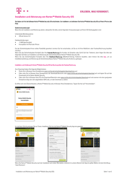 Installation und Aktivierung von Norton&trade; Mobile Security