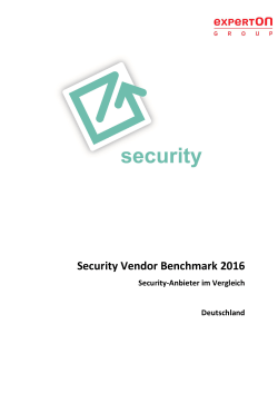 Security Vendor Benchmark 2016