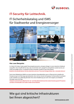 IT-Security f&uuml;r Leittechnik