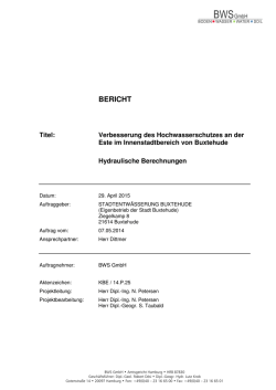 Hydraulische Berechnungen Erl&auml;uterungsbericht