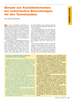 Einsatz von Kontaktelementen bei numerischen Berechnungen für