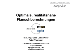 Optimale, realit&auml;tsnahe Flanschberechnungen