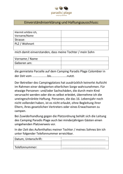Dokument "Einverst&auml;ndniserkl&auml;rung und