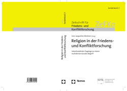 Religion in der Friedens- und Konfliktforschung