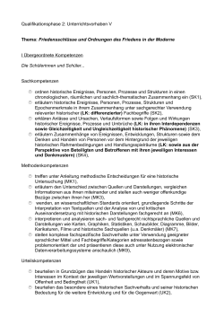 Friedensschl&uuml;sse und Ordnungen des Friedens in der
