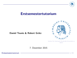 Erstsemestertutorium